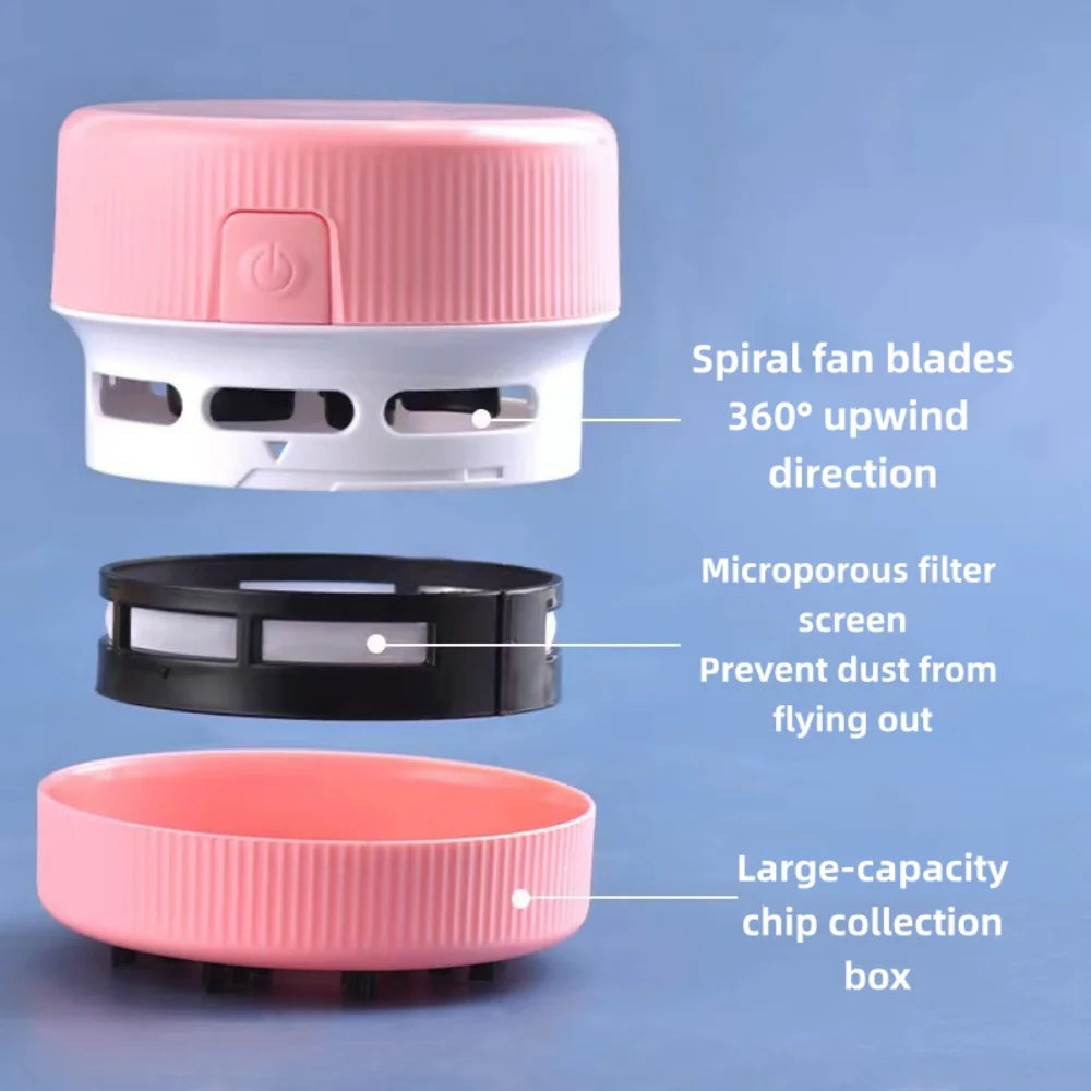 Desktop Cleaner Dust Collector Lightweight Portable Vacuum Cleaner For Office Car Use Mini Handheld Multi Function Table Sweeper