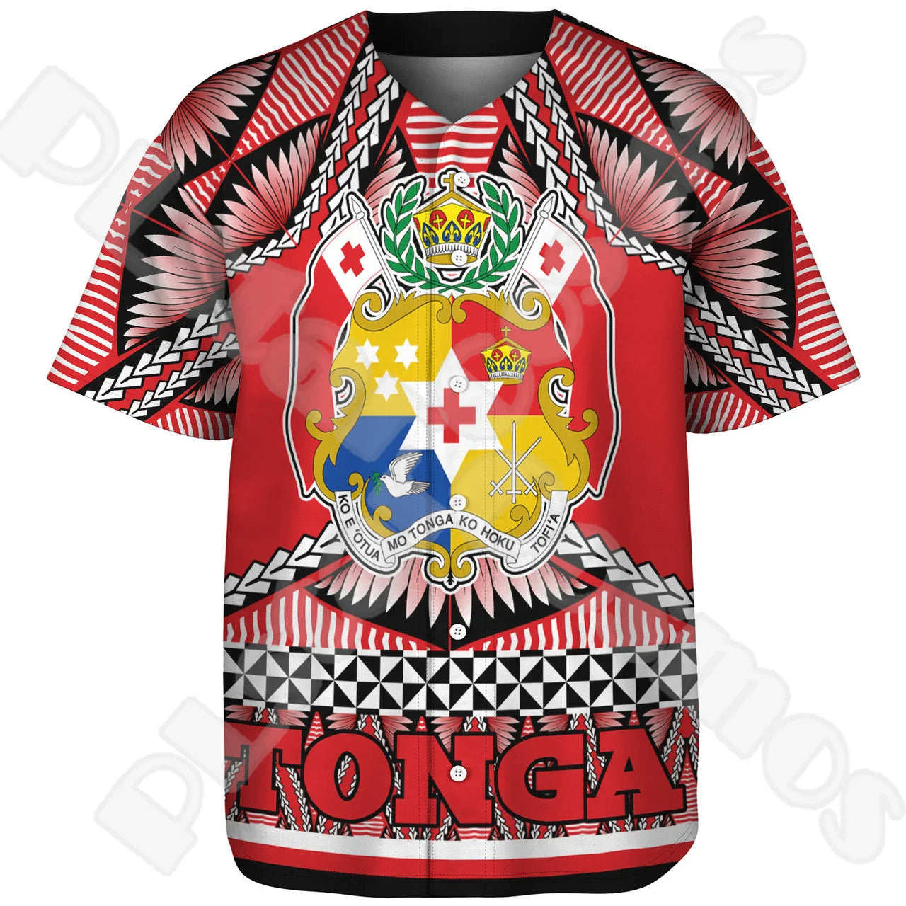 Custom Name Country Tonga Polynesia Islands Flag Tattoo Retro 3DPrint Summer Harajuku Short Sleeves Baseball Shirts Jersey X1