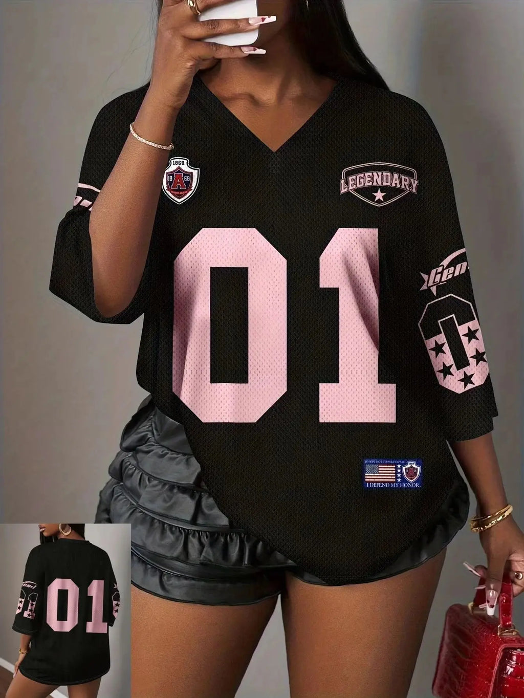 Women Men's Quick Dry Breathable Short Sleeve Brazil Style Team Retro Football Jersey Thin Stripe V‑Neck Loose Sports T‑Shirt
